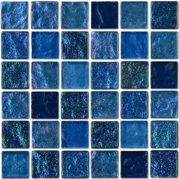 Aquabella Aurora Borealis Mystic 1x1 Glass Tile